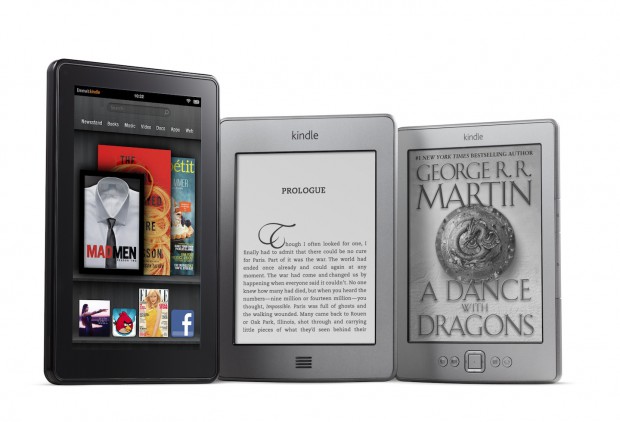 Amazons neue Kindle-Geräte - ganz links das Android-Tablet Kindle Fire (Bild: Amazon)